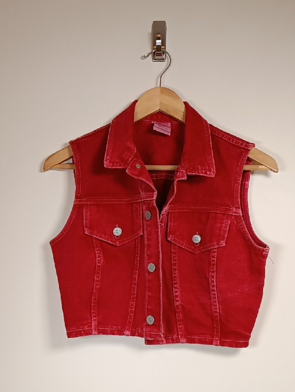 BONGO Vintage Overdyed Colored Denim/Twill Jean Vest